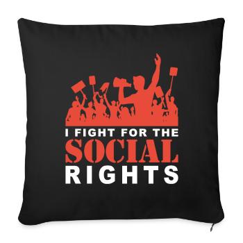 Le socialisme proteste - Housse de coussin décorative 45 x 45 cm - noir - Devant