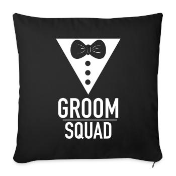 Groom Team Bachelor Party - Sofa pillowcase 17,3'' x 17,3'' (45 x 45 cm) - black - Front