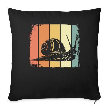 Snail - Sofa pillowcase 17,3'' x 17,3'' (45 x 45 cm) - black - Front