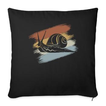 Snail - Sofa pillowcase 17,3'' x 17,3'' (45 x 45 cm) - black - Front