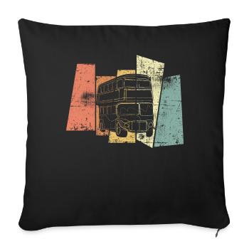 London Bus - Sofakissenbezug 45 x 45 cm - Schwarz - Vorne