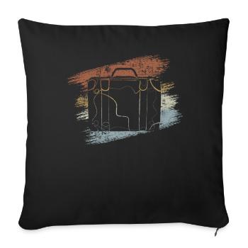 Travel Suitcases Holidaymakers - Sofa pillowcase 17,3'' x 17,3'' (45 x 45 cm) - black - Front