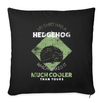 Igel - Sofakissenbezug 45 x 45 cm - Schwarz - Vorne