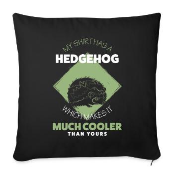 Hérisson - Housse de coussin décorative 45 x 45 cm - noir - Devant