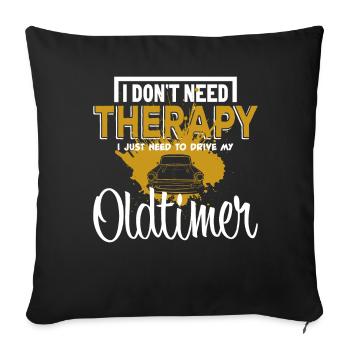 Voiture de collection - Housse de coussin décorative 45 x 45 cm - noir - Devant