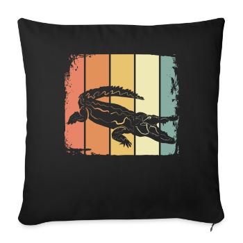 Crocodile - Housse de coussin décorative 45 x 45 cm - noir - Devant