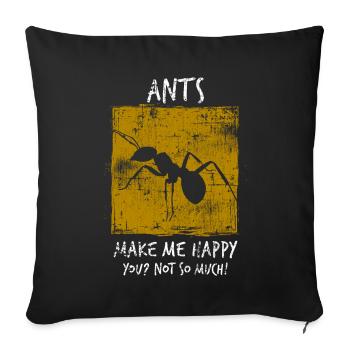 Ant - Sofa pillowcase 17,3'' x 17,3'' (45 x 45 cm) - black - Front