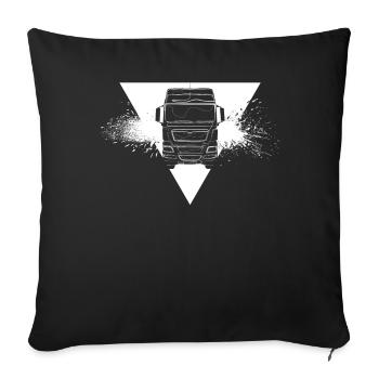 Poids lourds - Housse de coussin décorative 45 x 45 cm - noir - Devant