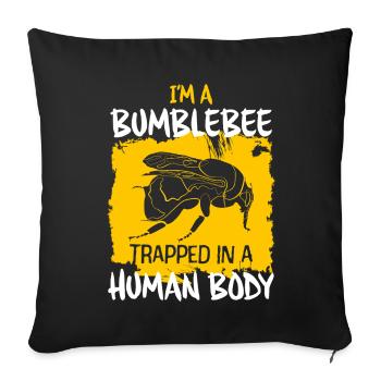 Bumblebee - Sofa pillowcase 17,3'' x 17,3'' (45 x 45 cm) - black - Front