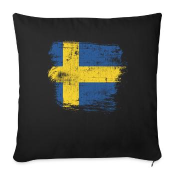 Schweden - Sofakissenbezug 45 x 45 cm - Schwarz - Vorne