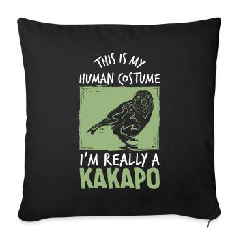 Kakapo costume d’Australie - Housse de coussin décorative 45 x 45 cm - noir - Devant