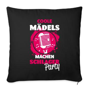 Schlager Girls - Sofa pillowcase 17,3'' x 17,3'' (45 x 45 cm) - black - Front