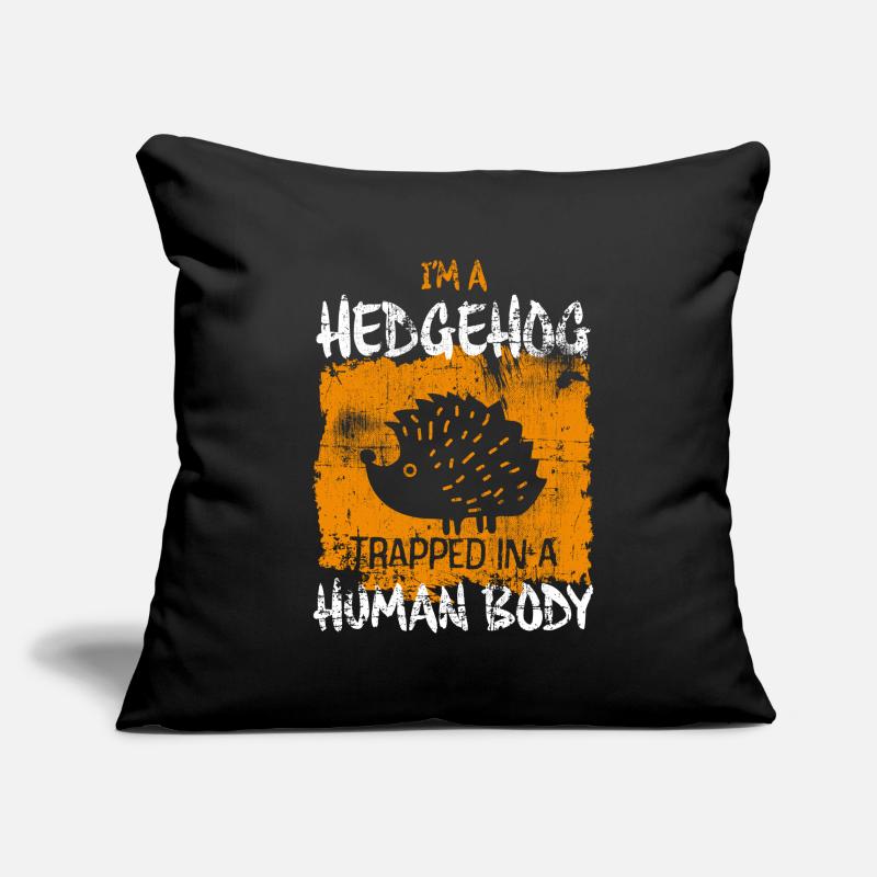 Hérisson automne Housse de coussin décorative 45 x 45 cm