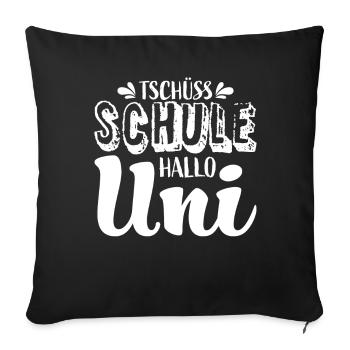 Uni Student Schulabschluss - Sofakissenbezug 45 x 45 cm - Schwarz - Vorne