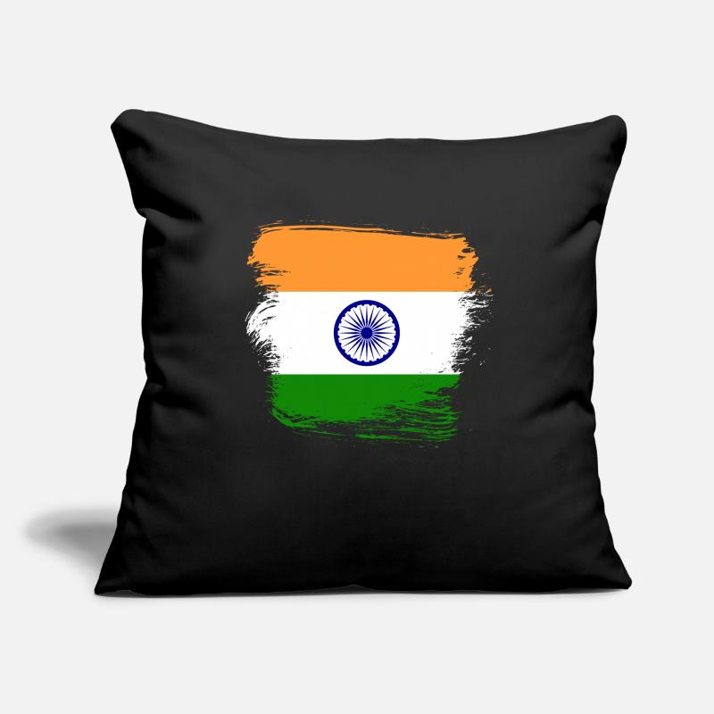 Drapeau indien Inde Housse de coussin décorative 45 x 45 cm