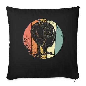 Kiwi Neuseeland Backpacker - Sofakissenbezug 45 x 45 cm - Schwarz - Vorne