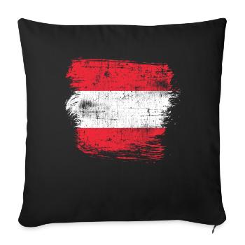 Austria - Sofa pillowcase 17,3'' x 17,3'' (45 x 45 cm) - black - Front