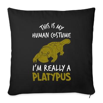 Costume d’ardent Australie - Housse de coussin décorative 45 x 45 cm - noir - Devant