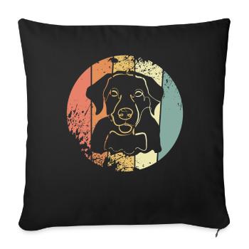Labrador - Sofakissenbezug 45 x 45 cm - Schwarz - Vorne