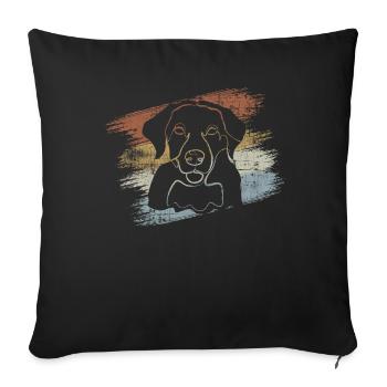 Labrador Hund - Sofakissenbezug 45 x 45 cm - Schwarz - Vorne