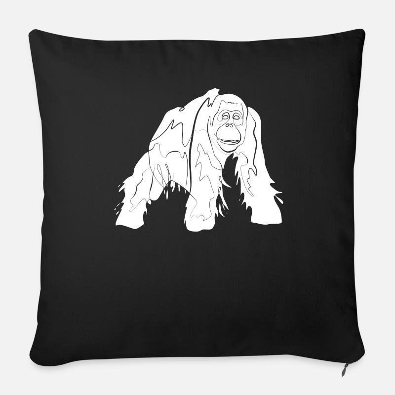 Orang Utan - Sofakissenbezug 45 x 45 cm - Schwarz