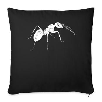 Ant - Sofa pillowcase 17,3'' x 17,3'' (45 x 45 cm) - black - Front