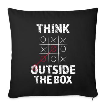 Philosophie Penser - Housse de coussin décorative 45 x 45 cm - noir - Devant