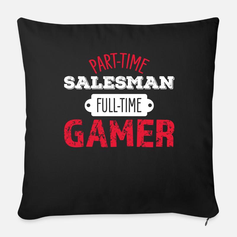 Verkäufer Gaming - Sofakissenbezug 45 x 45 cm - Schwarz