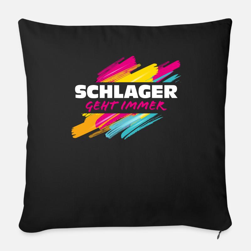Schlager - Sofakissenbezug 45 x 45 cm - Schwarz