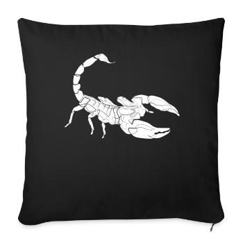 Scorpion - Sofa pillowcase 17,3'' x 17,3'' (45 x 45 cm) - black - Front
