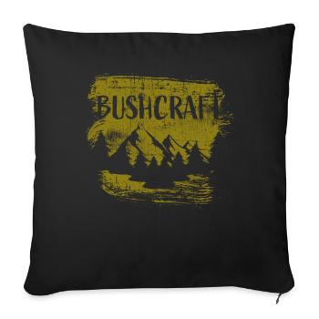 Bushcraft Survival - Sofa pillowcase 17,3'' x 17,3'' (45 x 45 cm) - black - Front