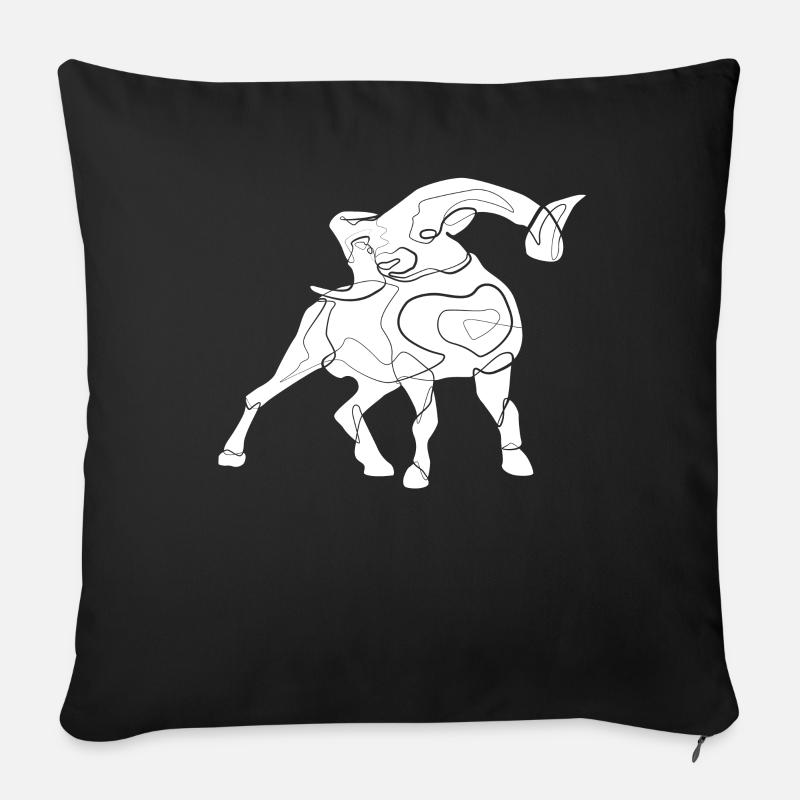 Widder - Sofakissenbezug 45 x 45 cm - Schwarz