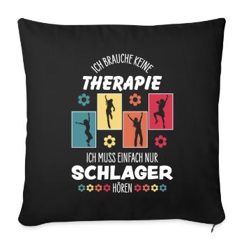 Schlager - Sofakissenbezug 45 x 45 cm - Schwarz - Vorne
