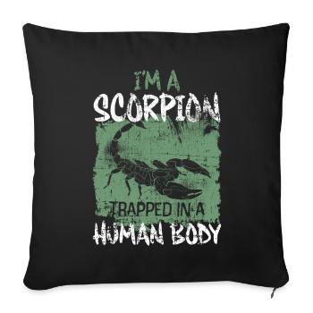 Scorpion - Housse de coussin décorative 45 x 45 cm - noir - Devant