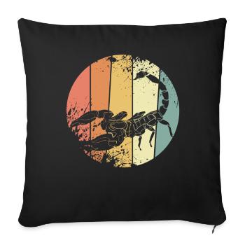 Scorpion - Housse de coussin décorative 45 x 45 cm - noir - Devant