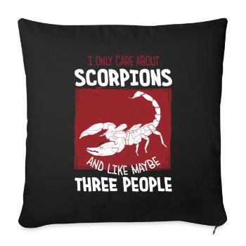 Scorpion - Sofa pillowcase 17,3'' x 17,3'' (45 x 45 cm) - black - Front