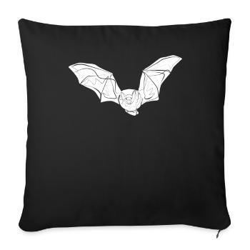 Bat - Sofa pillowcase 17,3'' x 17,3'' (45 x 45 cm) - black - Front