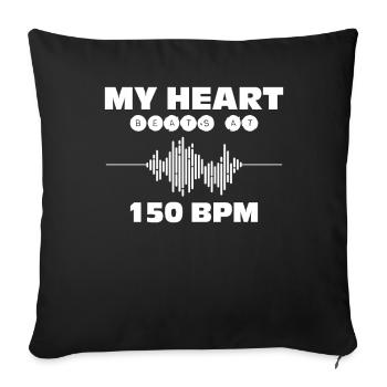 Techno - Sofa pillowcase 17,3'' x 17,3'' (45 x 45 cm) - black - Front