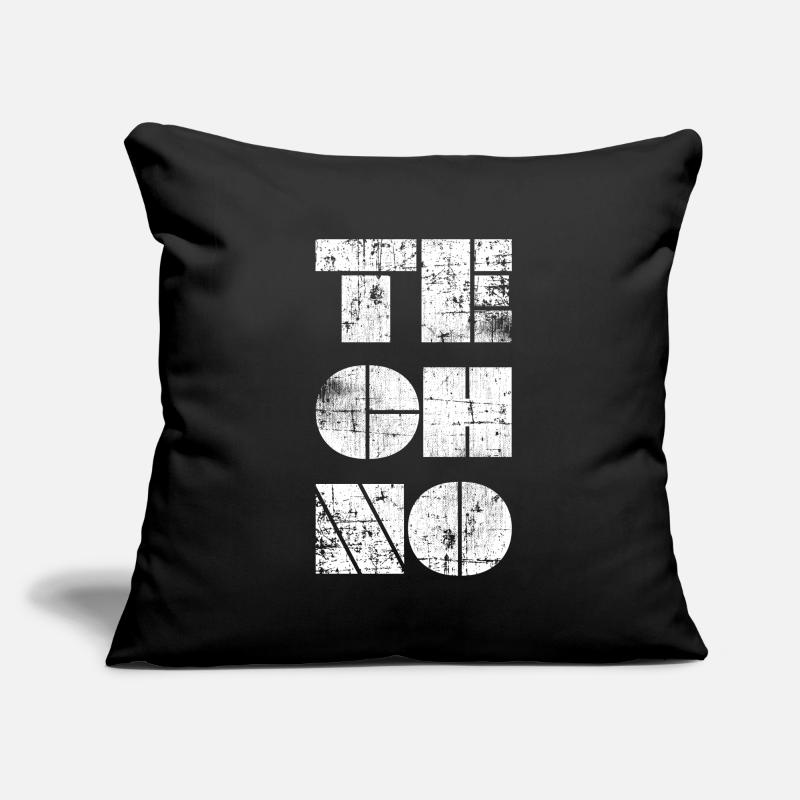 Techno Housse de coussin décorative 45 x 45 cm