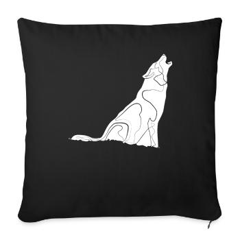 Wolf - Housse de coussin décorative 45 x 45 cm - noir - Devant