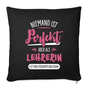 Lehrerin - Sofakissenbezug 45 x 45 cm - Schwarz - Vorne