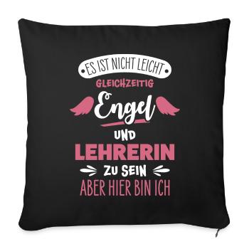 Lehrerin - Sofakissenbezug 45 x 45 cm - Schwarz - Vorne