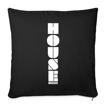 House - Sofa pillowcase 17,3'' x 17,3'' (45 x 45 cm) - black - Front