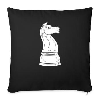 Schach - Sofakissenbezug 45 x 45 cm - Schwarz - Vorne