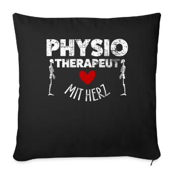 Physiotherapist - Sofa pillowcase 17,3'' x 17,3'' (45 x 45 cm) - black - Front