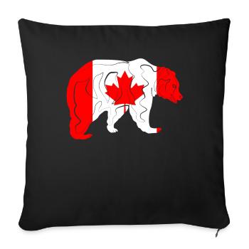Canada - Sofa pillowcase 17,3'' x 17,3'' (45 x 45 cm) - black - Front
