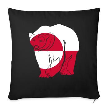 Greenland - Sofa pillowcase 17,3'' x 17,3'' (45 x 45 cm) - black - Front