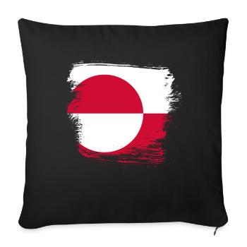 Greenland - Sofa pillowcase 17,3'' x 17,3'' (45 x 45 cm) - black - Front