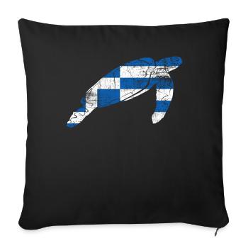 Griechenland - Sofakissenbezug 45 x 45 cm - Schwarz - Vorne