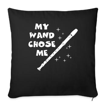 Flûte - Housse de coussin décorative 45 x 45 cm - noir - Devant